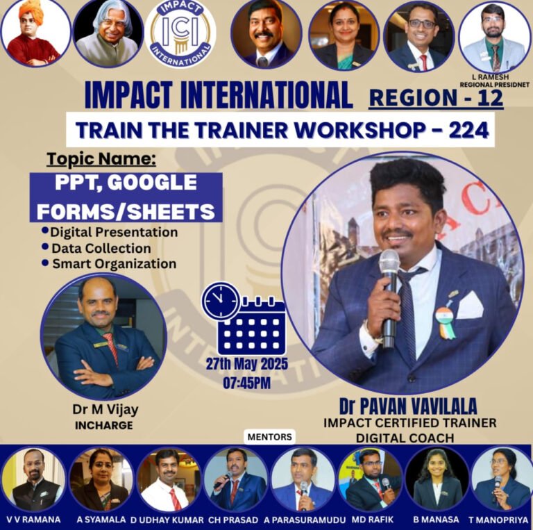 డిజిటల్ యుగంలో ట్రైనర్లకు సరికొత్త మార్గదర్శకత్వం:Dr పవన్ వావిలాల