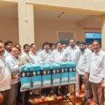 దుర్గాష్టమి కుంకుమ పూజ కార్యక్రమంలో కుటుంబ సమేతంగా మేడపాటి షర్మిళ రెడ్డి.