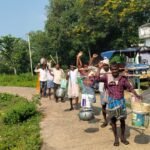 గాజువాక లో మృత్యు రూపంలో లారీ.. మహిళా మృత్యువాత