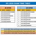 Exams time table