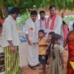 Stationery distribution to Anganwadi children in Akkampet tribal colony