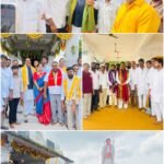 వివాహ శుభకార్యాలకు హాజరై నవ వధూవరులను ఆశీర్వదించిన మాజీ సర్పంచ్ మంగ శ్రీనివాస్