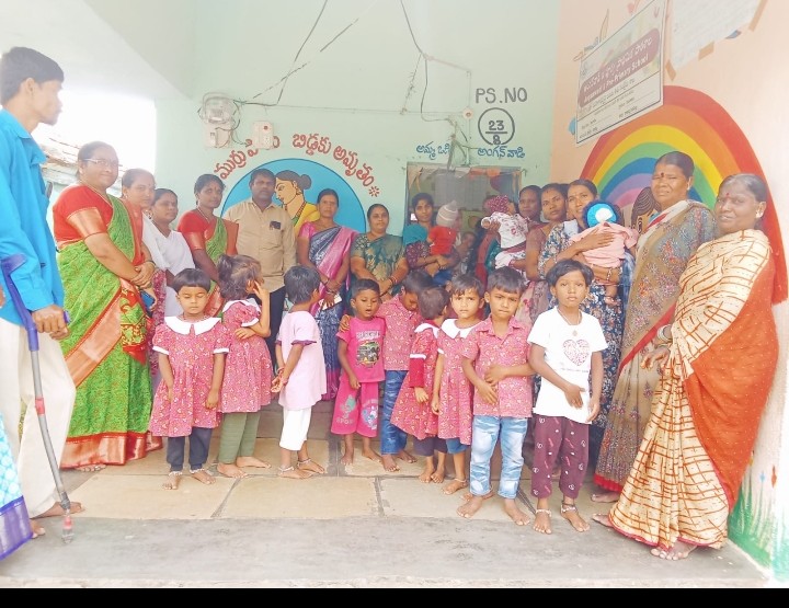 అంగన్వాడీలో ప్రతినెల పోషకాహారం కార్యక్రమం