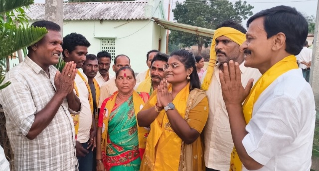 తెల్లగుంటలో కూటమి అభ్యర్థుల ఎన్నికల ప్రచారం
