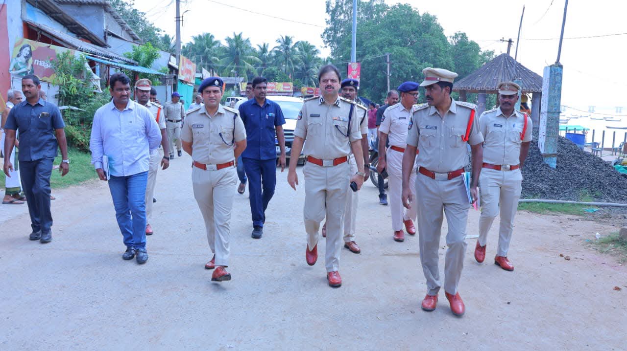 గోదావరి పుష్కరాలకు పటిష్ట బందోబస్తు – కోటిపల్లి ఘాట్‌లో ఏర్పాట్ల పరిశీలన