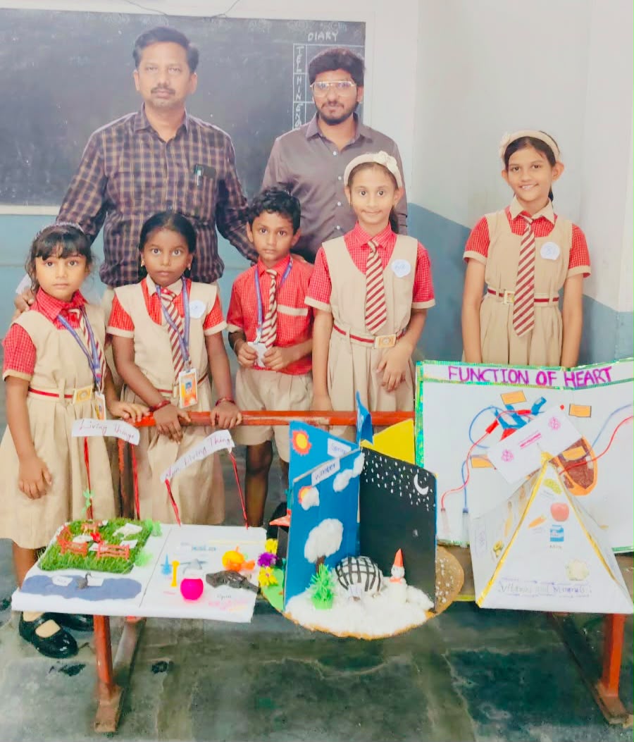 ప్రాజెక్టు వర్క్‌ను ప్రదర్శిస్తున్న ఆకుపాటి నోహిత్