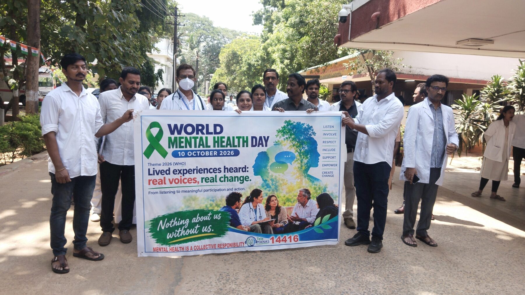 ప్రపంచ మానసిక దినోత్సవం సందర్బంగా ప్రతి ఒక్కరు అవగాహనా కలిగి ఉండాలి అని సైకియాట్రీ హెచ్ ఓ డి డాక్టర్ అన్నపూర్ణ