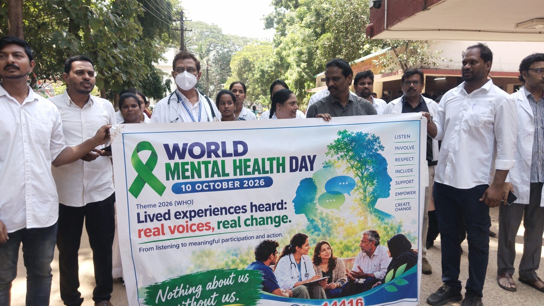 ప్రపంచ మానసిక దినోత్సవం సందర్బంగా ప్రతి ఒక్కరు అవగాహనా కలిగి ఉండాలి అని సైకియాట్రీ హెచ్ ఓ డి డాక్టర్ అన్నపూర్ణ