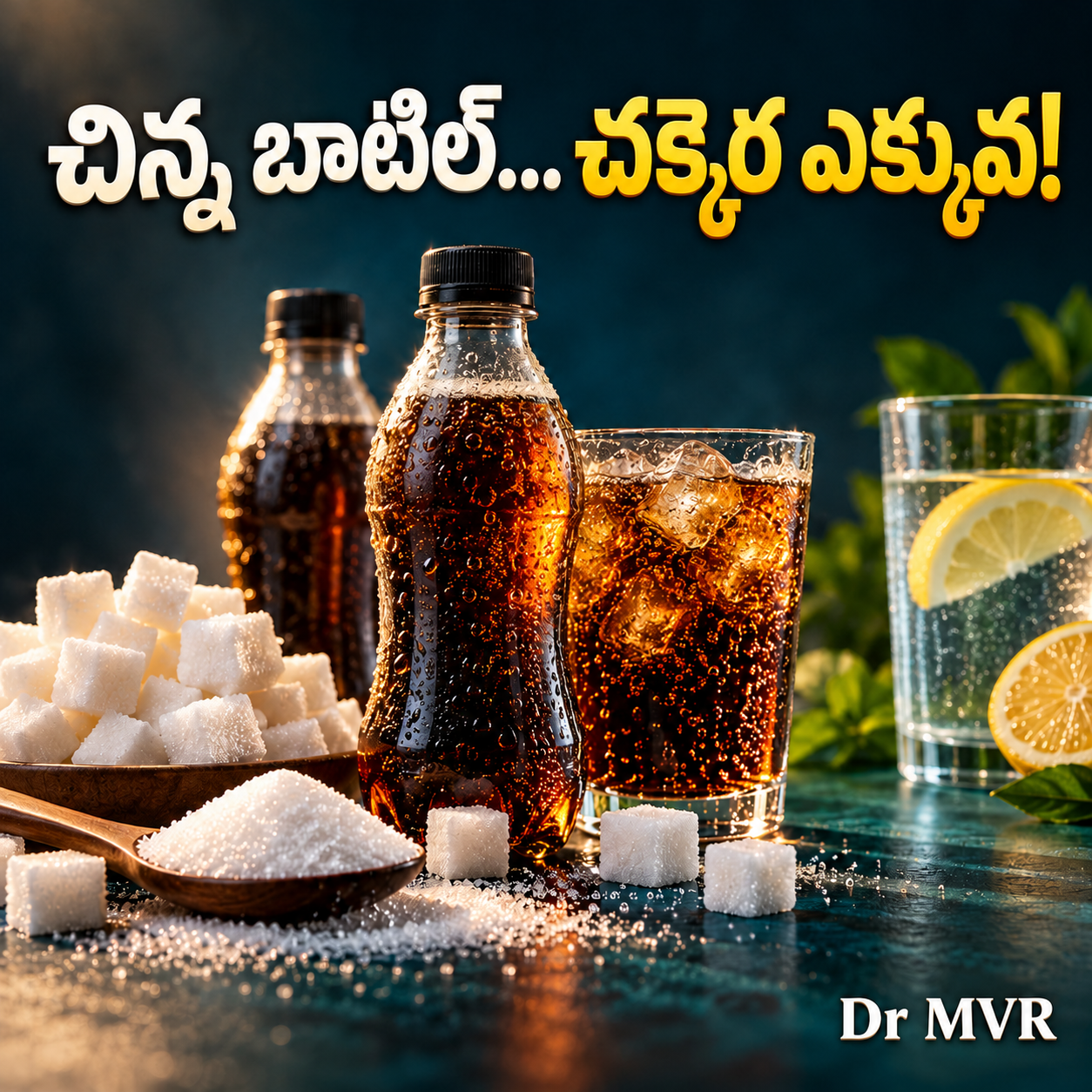 టీలో అర చెంచా చక్కెర… కూల్‌డ్రింక్‌లో ఏకంగా 6 చెంచాలా?: డాక్టర్ ఎం.వి.రమణయ్య