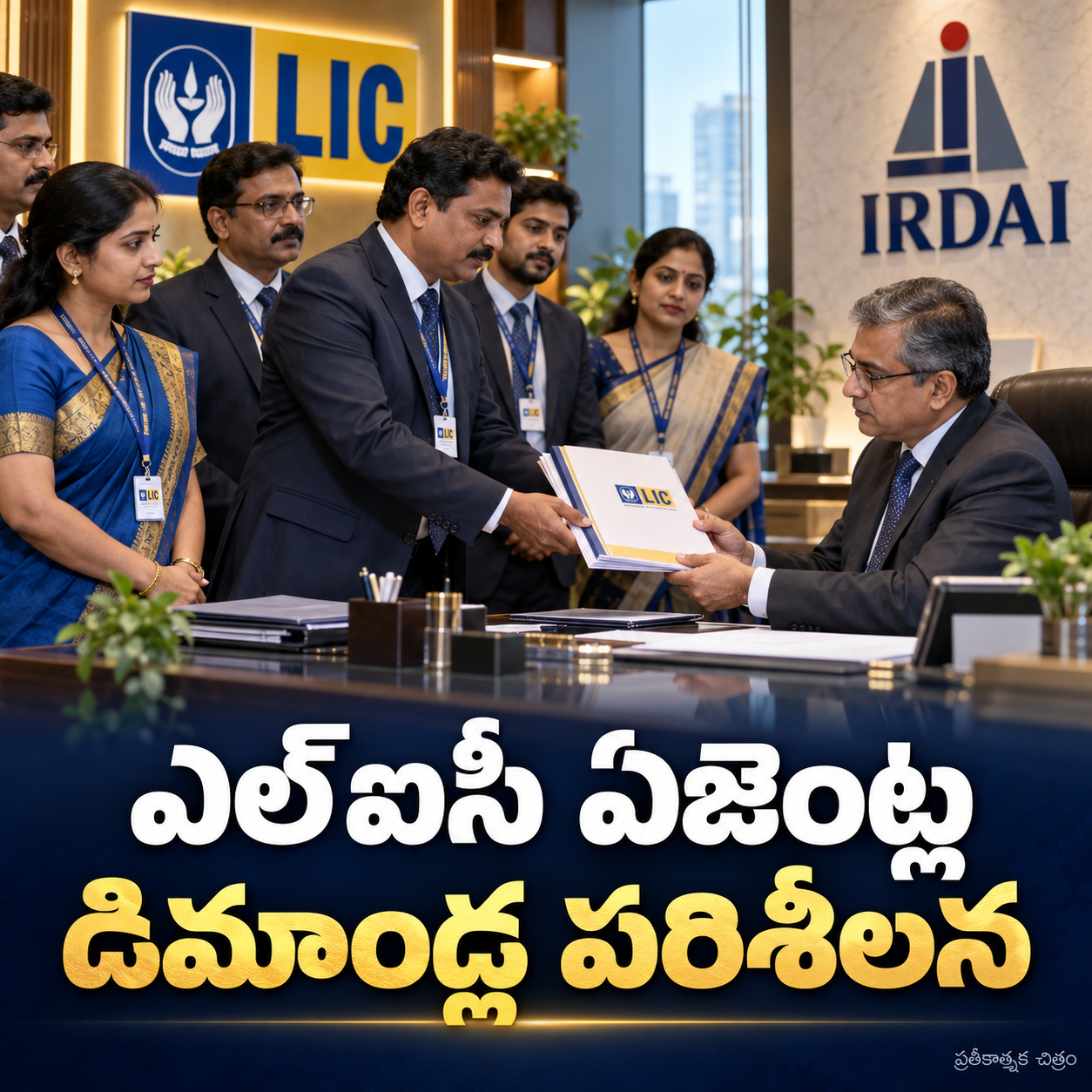 ఎల్‌ఐసీ ఏజెంట్ల డిమాండ్ల పరిశీలన
