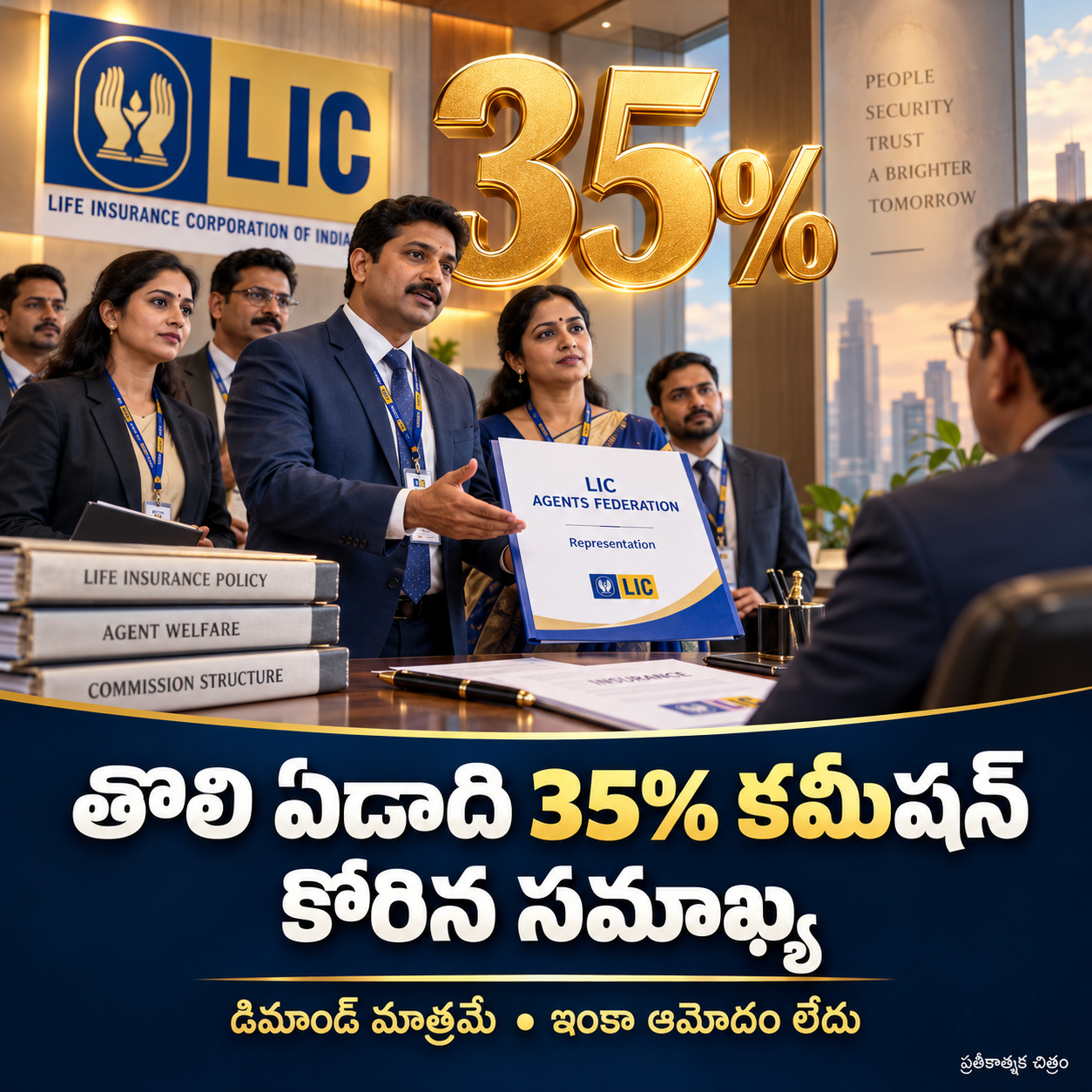 తొలి ఏడాది 35% కమీషన్‌ కోరిన సమాఖ్య