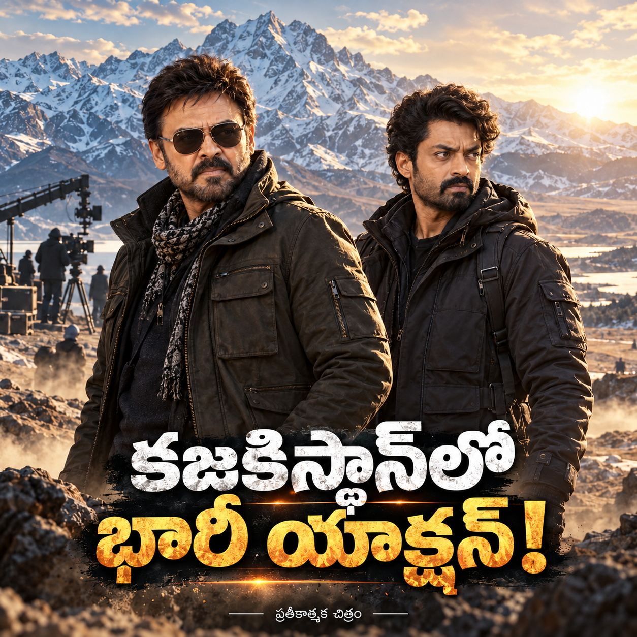 కజకిస్థాన్‌లో వెంకీ–కల్యాణ్‌రామ్ భారీ యాక్షన్ సందడి