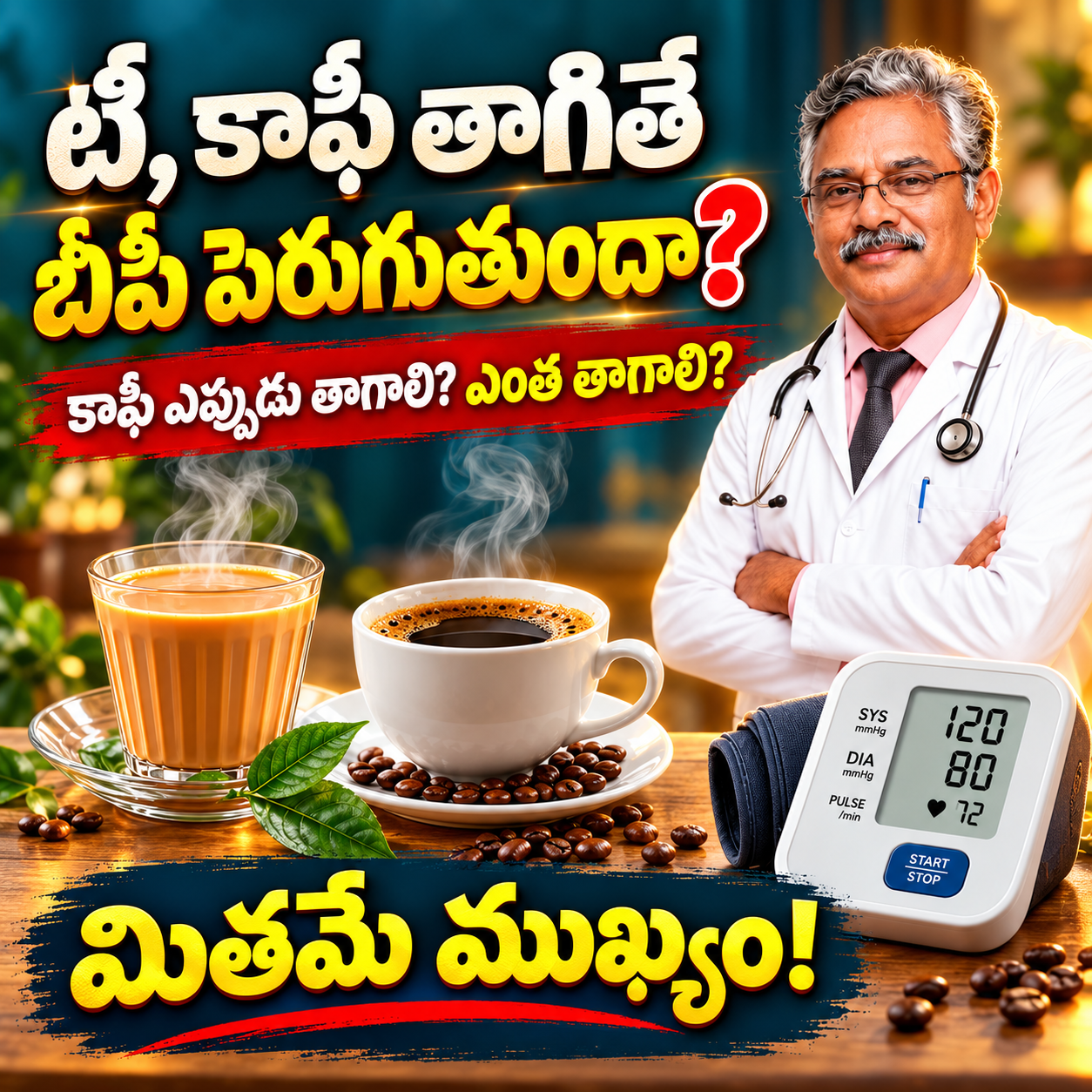 బీపీ ఉన్నవారు టీ, కాఫీలు తాగుతున్నారా? :DR MVR