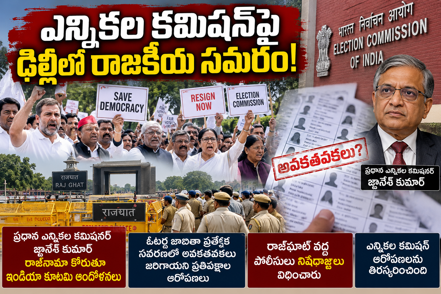 ఎన్నికల కమిషన్‌పై ఢిల్లీలో రాజకీయ సమరం!