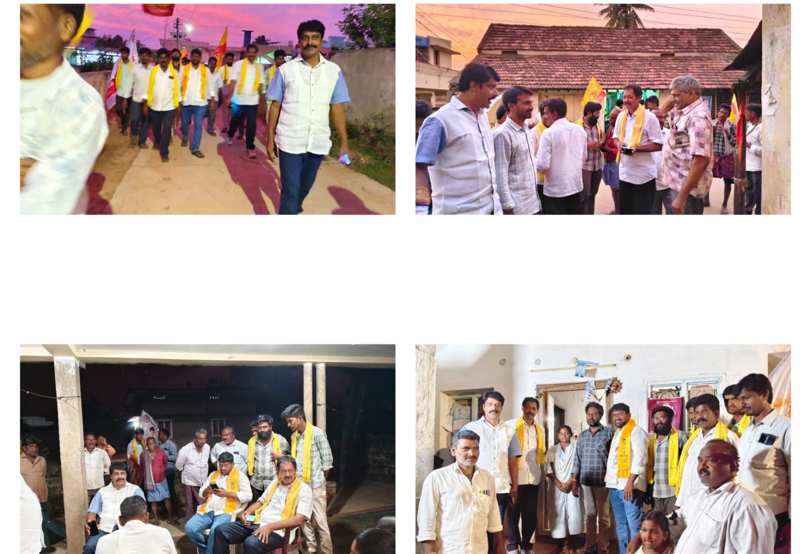 రెడ్డిగూడెం మహా కూటమి అభ్యర్థులు గెలుపు కోసం ప్రచారం చేస్తున్న తెలుగుదేశం సీనియర్ నాయకులు