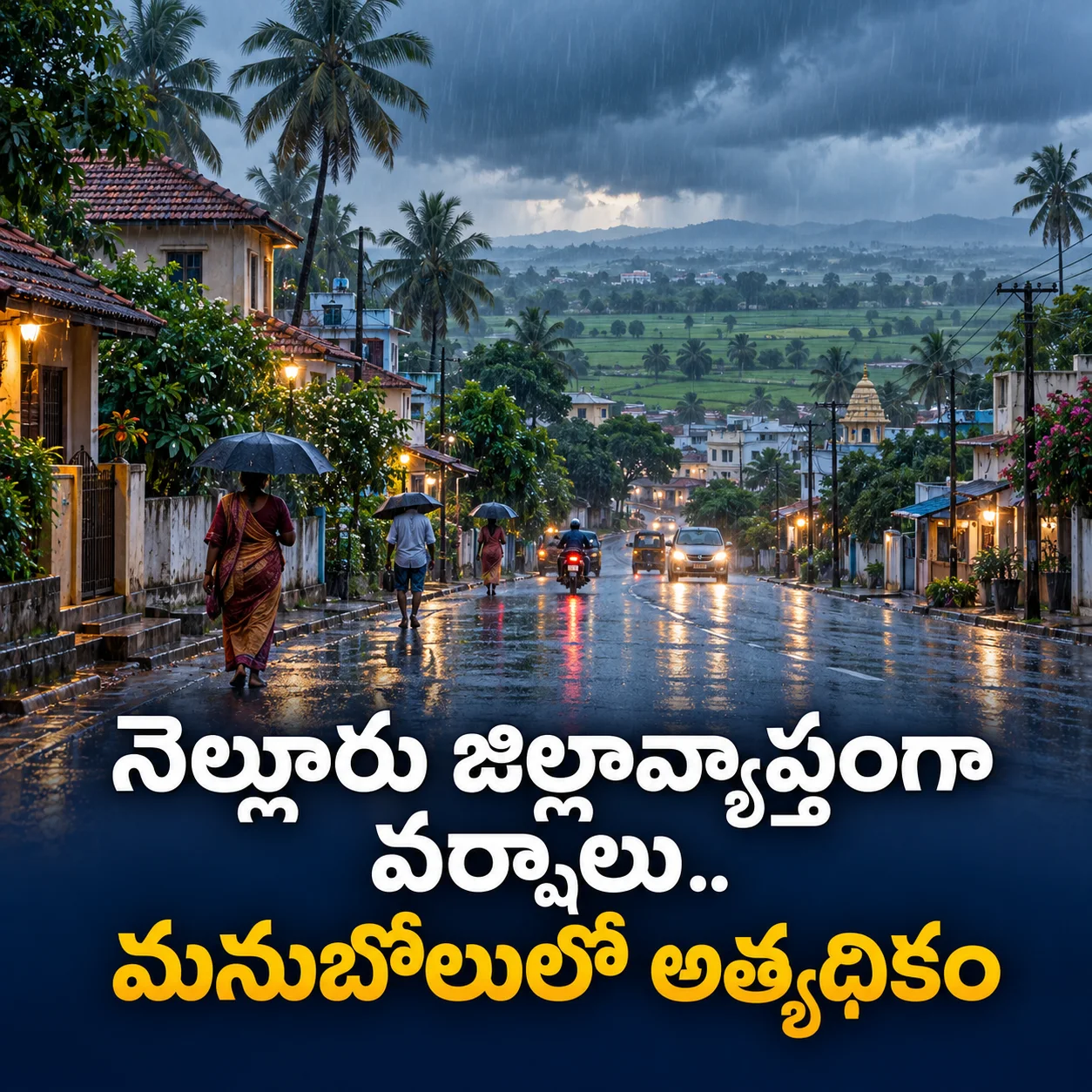 నెల్లూరు జిల్లావ్యాప్తంగా వర్షాలు.. మనుబోలులో అత్యధికం