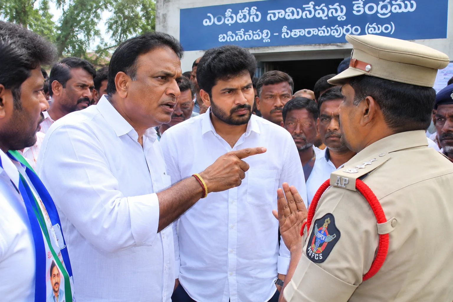 నామినేషన్ తిరస్కరణపై వివాదం.. పోలీసులతో మేకపాటి వాగ్వాదం!